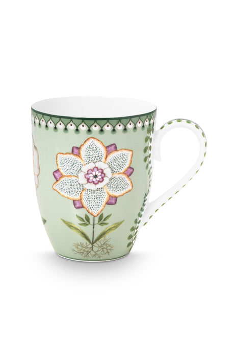 Pip Studio Lily & Lotus Light Green Beker - Porselein - 350 ml