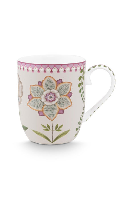 Pip Studio Lily & Lotus Off White Beker - Porselein - 145 ml