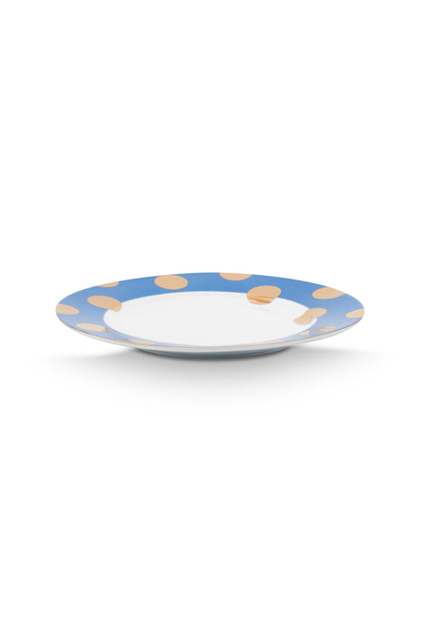 Pip Studio Dot Delight Light Blue Ontbijtbord - Porselein - Ø 23 cm