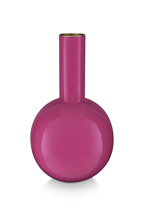 Pip Studio Vaas - Bright Pink - Metaal - 15 cm x 26 cm