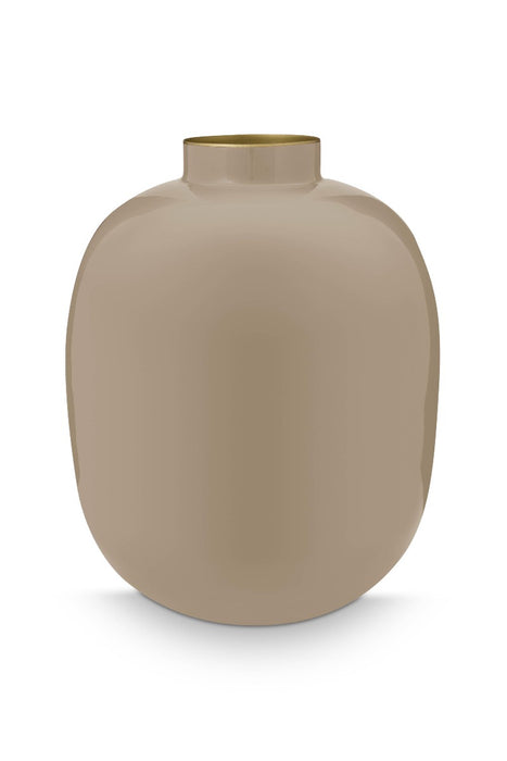 Pip Studio Vaas - Metal Khaki - Metaal - 32 cm