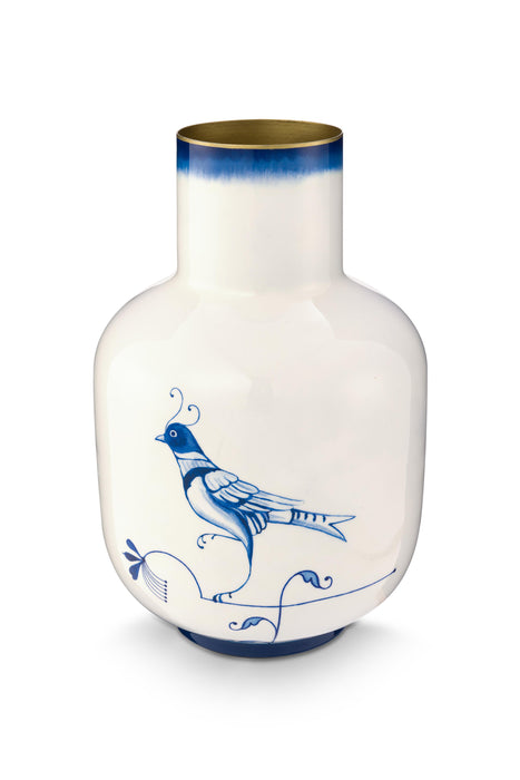 Pip Studio Vaas - Pip & The Blue Bird Blue - Metaal - 30 cm