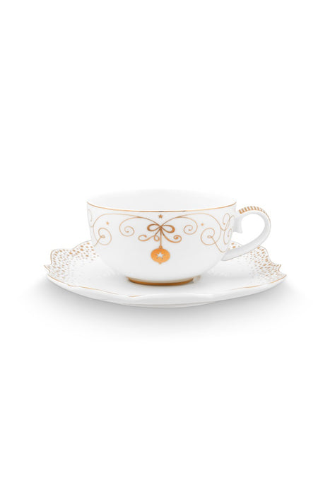 Pip Studio Royal Winter White Kop en Schotel - Porselein - 225 ml