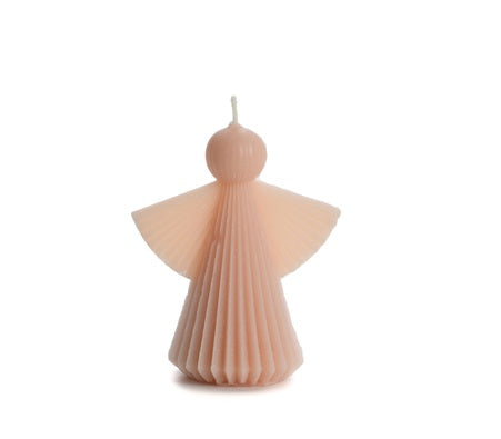 Rustik Lys Kerstengel Kaars - Blossom - 10 cm