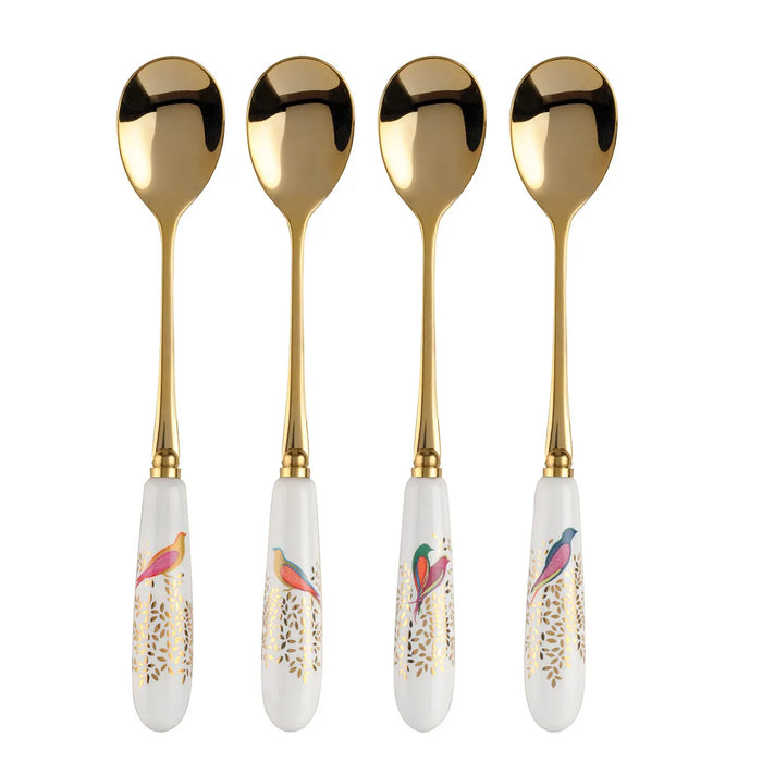 Sara Miller London Chelsea Theelepeltjes - Set van 4 stuks - Porselein/RVS