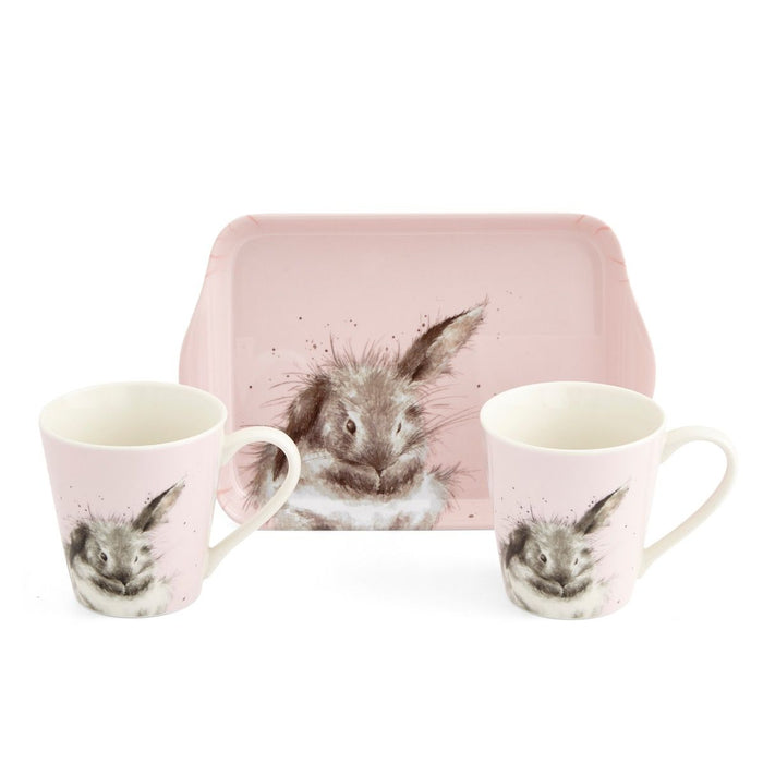 Wrendale Designs Bathtime - 2 Bekers met Dienblad - Fine Bone China - 180 ml