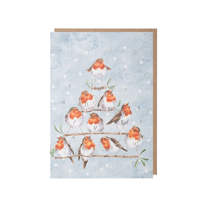 Wrendale Designs Rockin Robins Advent Calendar Kaart