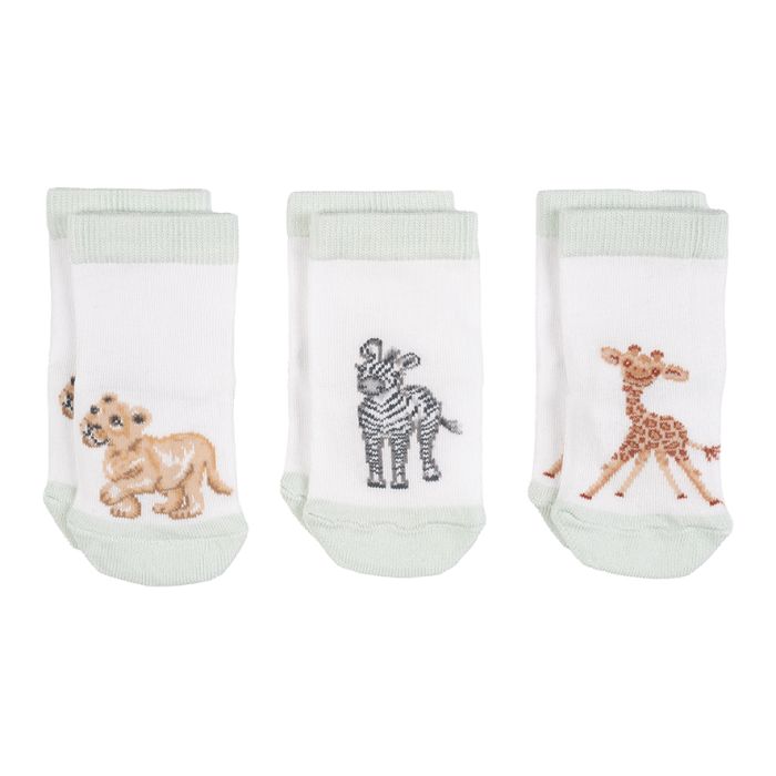 Wrendale Designs Little Savannah Babysokjes - Set van 3
