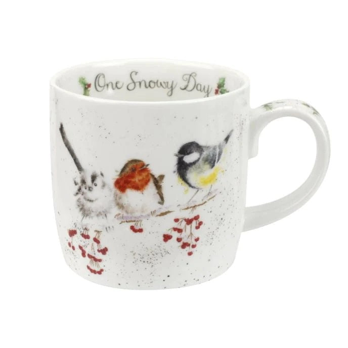 Wrendale Designs One Snowy Day Beker - Fine Bone China - 300 ml