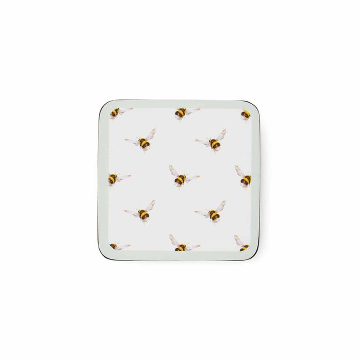 Wrendale Designs Flight of the Bumblebee Onderzetter - 10,5 cm x 10,5 cm