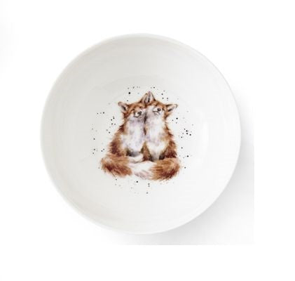 Wrendale Designs Woodland Animal Ontbijtbord - Vosjes - Porselein - Ø 21 cm