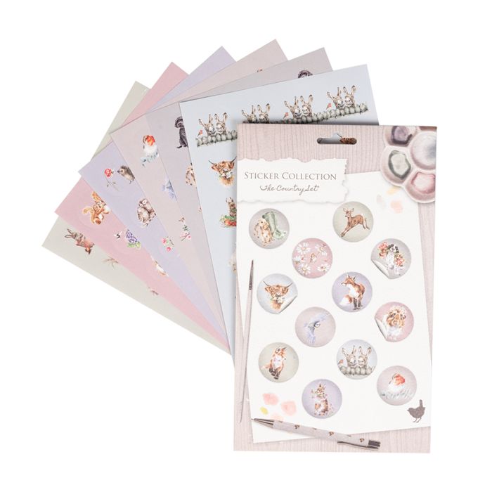 Wrendale Designs Country Animal Stickers - 144 stuks