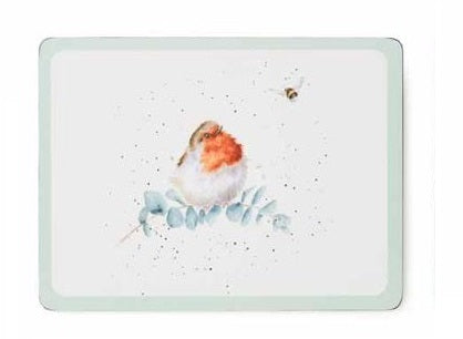 Wrendale Designs Woodland Animal Placemat - Roodborstje - 30,5 cm x 23 cm