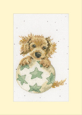 Wrendale Designs Bouncing Birthday Borduurpakket - 10 cm x 16 cm