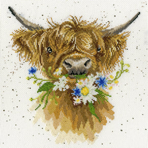 Wrendale Designs Daisy Coo Borduurpakket - 26 cm x 26 cm