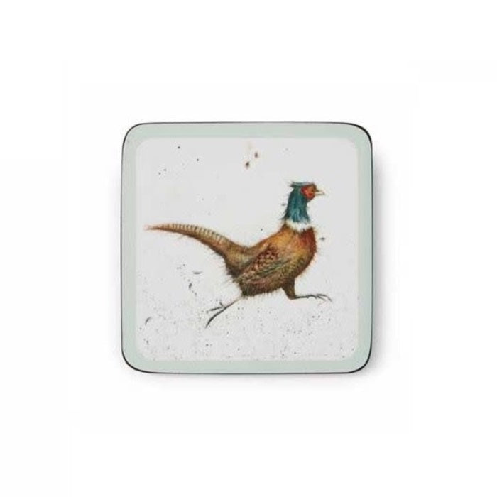 Wrendale Designs Onderzetter - Fazant - 10,5 cm x 10,5 cm