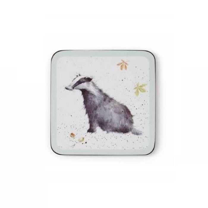 Wrendale Designs Onderzetter - Das - 10,5 cm x 10,5 cm