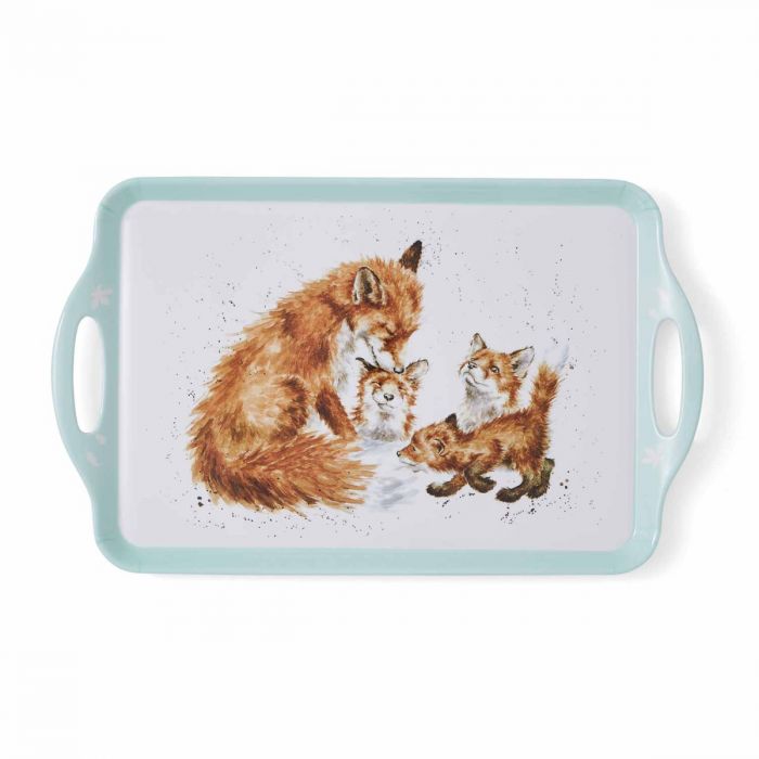 Wrendale Designs The Bedtime Kiss Dienblad - Vos - Melamine - 48 cm x 29,5 cm