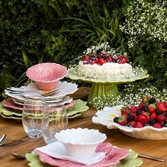 Bordallo Pinheiro Maria Flor Margarida Ontbijtbord - Grijs/Geel - Aardewerk - Ø 23 cm