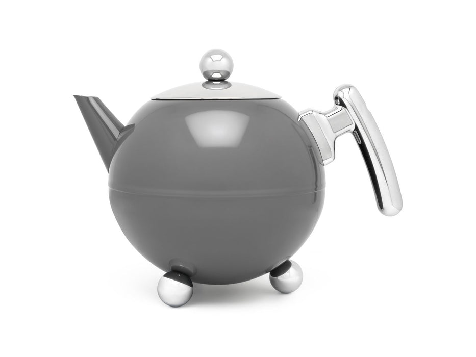 Bredemeijer Duet® Bella Ronde Theepot - Cool Grey - 1,2 ltr.