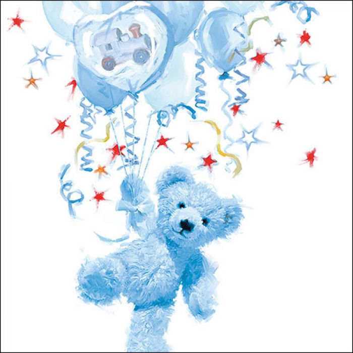 Ambiente Teddy Blue Papieren Servetten - 33 cm x 33 cm