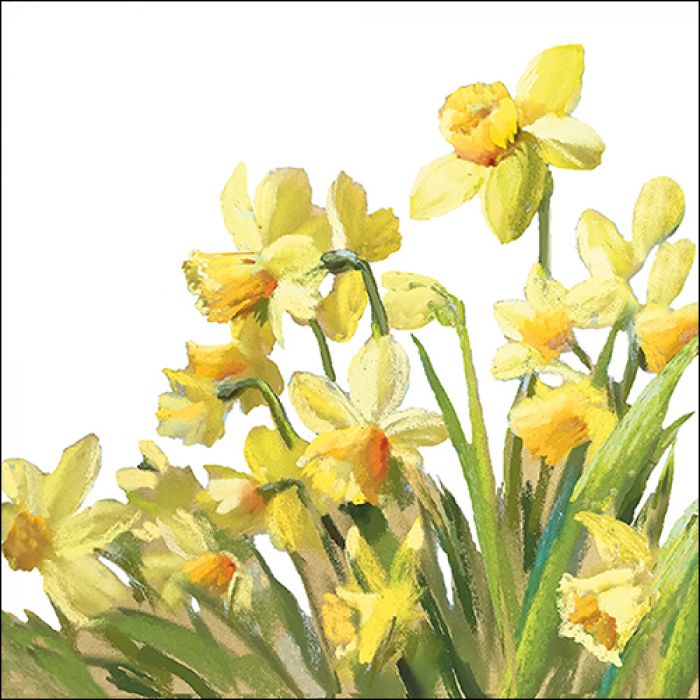 Ambiente Golden Daffodils Papieren Servetten - 33 cm x 33 cm