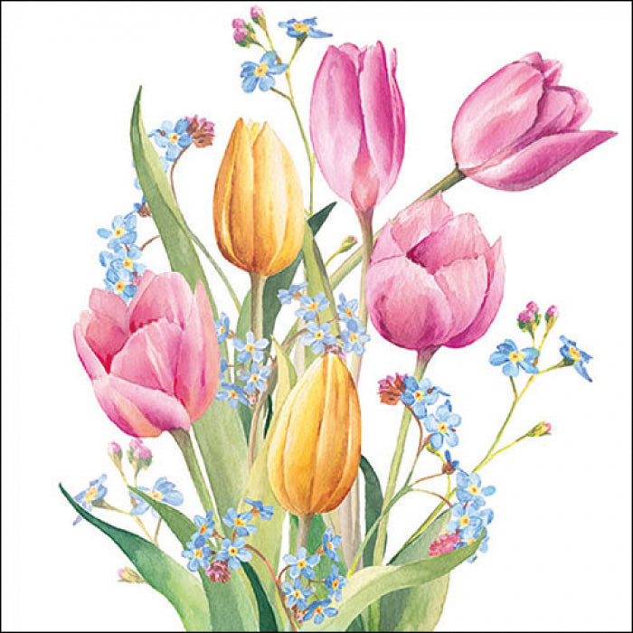 Ambiente Tulips Bouquet Papieren Servetten - 25 cm x 25 cm