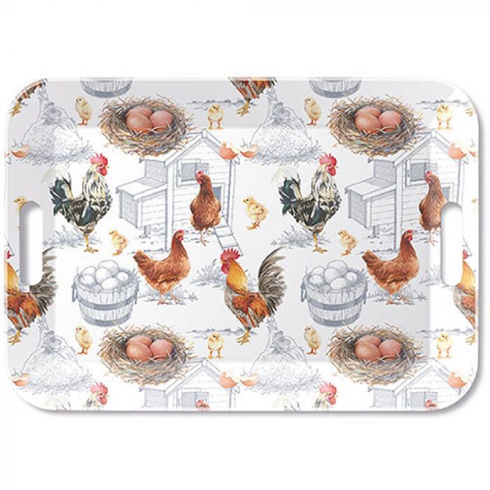 Ambiente Chicken Farm Dienblad - Melamine - 33 cm x 47 cm