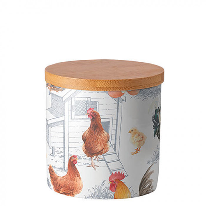 Ambiente Chicken Farm Voorraadpot - Klein - New Bone China - Ø 10 cm