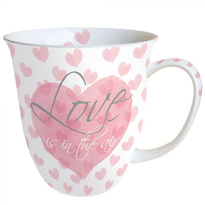 Ambiente Love Letters Beker - Fine Bone China - 400 ml