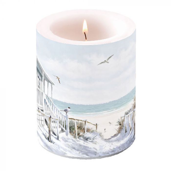 Ambiente Beach Cabin Kaars - Groot - Paraffine - Ø 10 cm