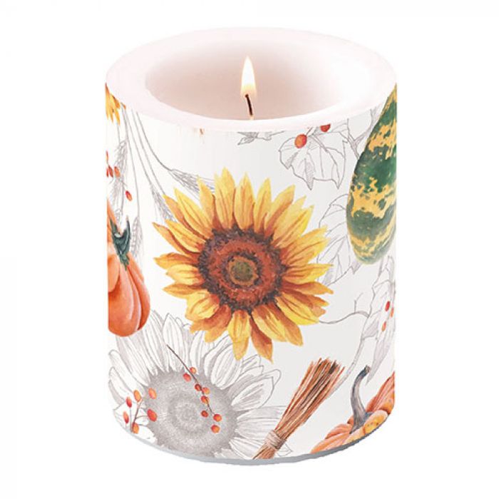 Ambiente Pumpkins & Sunflowers Kaars - Groot - Paraffine - Ø 10 cm