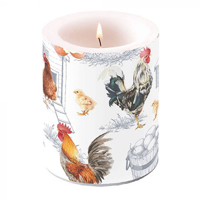 Ambiente Chicken Farm Kaars - Groot - Paraffine - Ø 10 cm