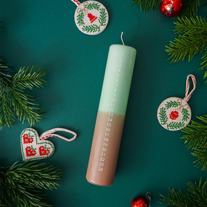 Finders Keepers Adventkaars - Mint/Beige - Paraffine