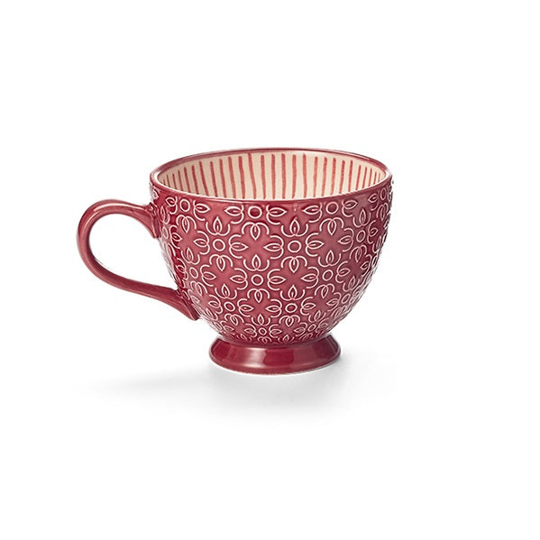 ChaCult Kendra Beker - Rood - Aardewerk - 260 ml