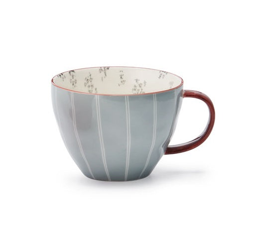 ChaCult Line Beker - Grijs - New Bone China - 300 ml