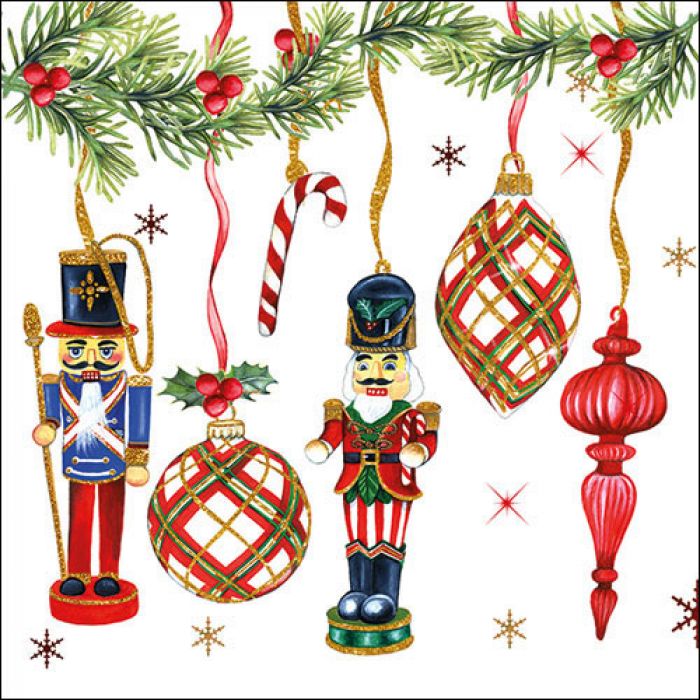 Ambiente Nutcrackers Decoration Papieren Servetten - 33 cm x 33 cm