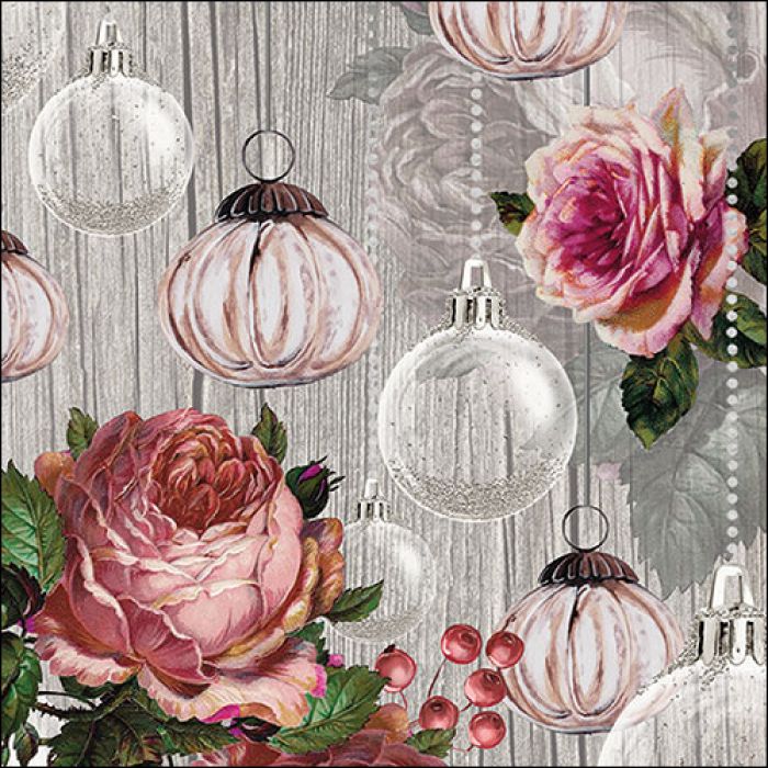 Ambiente Roses And Baubles Papieren Servetten - 25 cm x 25 cm