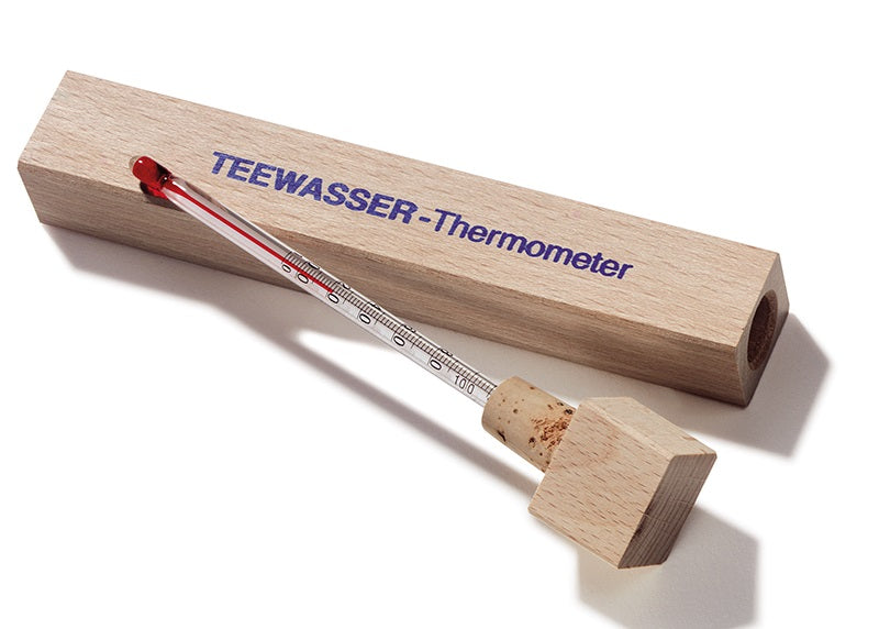 Thee Thermometer - Glas/Hout - 9 cm