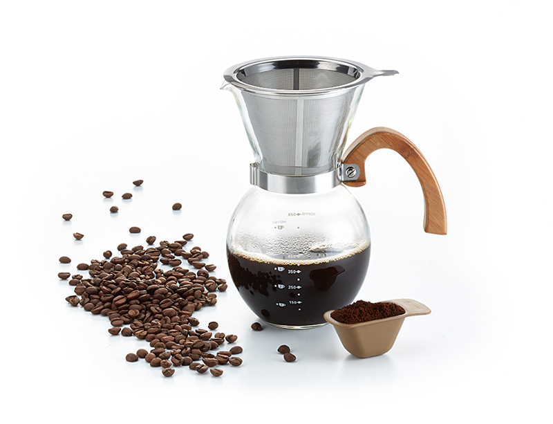 ChaCult Lola Koffiemaker - Glas/Hout/RVS - 650 ml