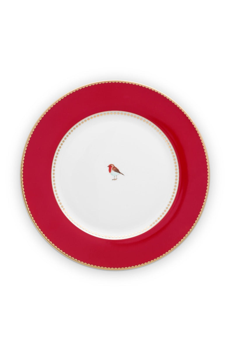 Pip Studio Love Birds Red Dinerbord - Porselein - Ø 26,5 cm