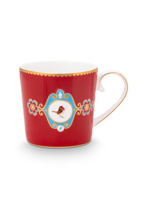 Pip Studio Love Birds Medallion Red Beker - Porselein - 150 ml