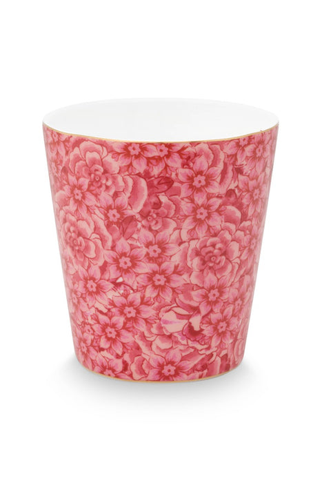 Pip Studio Royal Flower Dark Pink Beker - Porselein - 230 ml