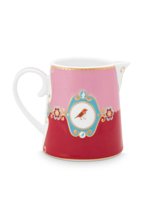 Pip Studio Love Birds Medallion Red-Pink Melkkannetje - Porselein - 270 ml