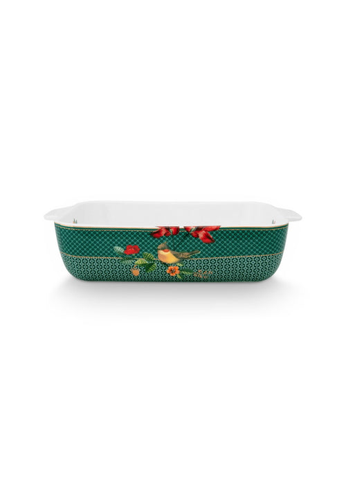 Pip Studio Winter Wonderland Green Ovenschaal - Porselein - 27,5 cm x 18,5 cm x 6 cm