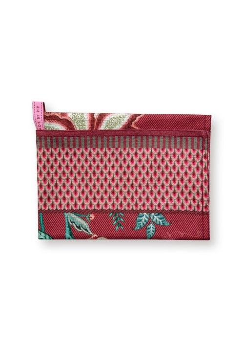 Pip Studio Flower Festival Dark Pink Theedoek - Roze - 100% Katoen - 50 cm x 70 cm