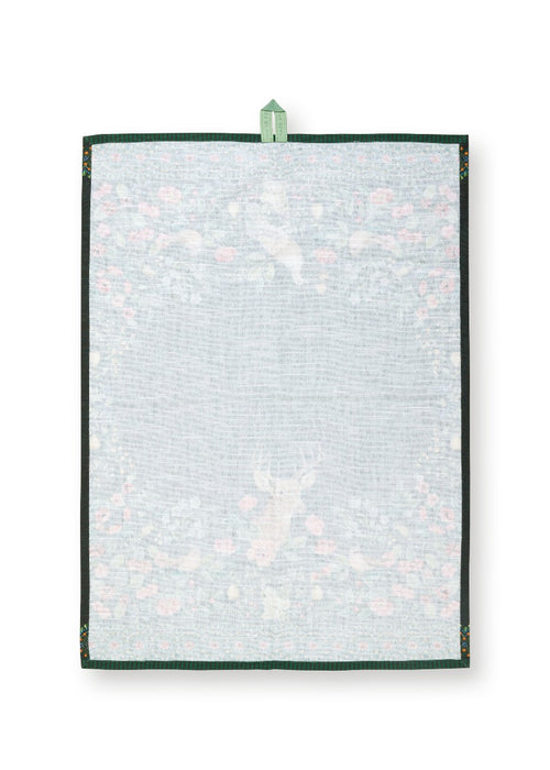 Pip Studio Winter Wonderland Deer All Over Dark Blue Theedoek - 100% Katoen - 50 cm x 70 cm