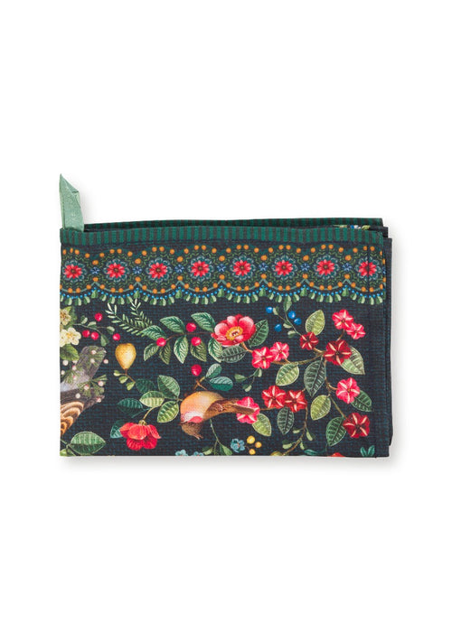 Pip Studio Winter Wonderland Deer All Over Dark Blue Theedoek - 100% Katoen - 50 cm x 70 cm