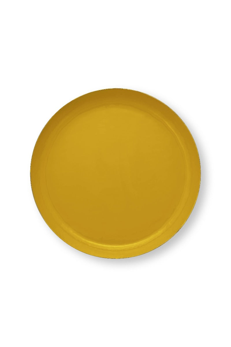 Pip Studio Dienblad Rond - Oker - Metaal - Ø 40 cm