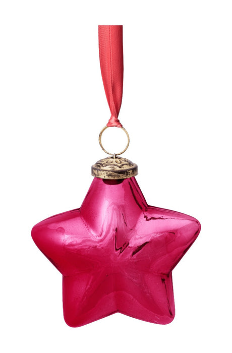 Pip Studio Glass Star Pink Ornament - Glas - 10 cm